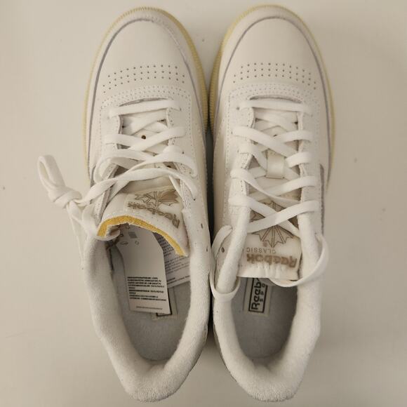 Reebok Women's Club C 85 Sneaker, Chalk/Weathered White/Moon, Size 8.5 - Picture 6 of 10